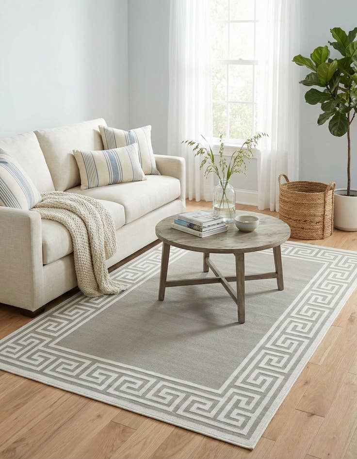 Detail image of 5' 3 x 8' Washable Coastal Indoor / Outdoor Rug