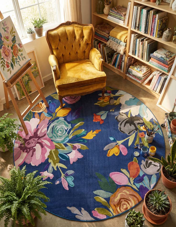 Detail image of 7' x 7' Blossom Round Rug