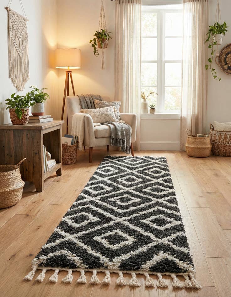 Detail image of 2' 2 x 6' Lagom Shag Runner Rug