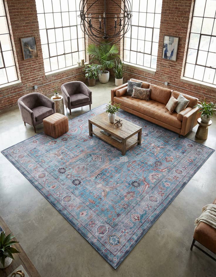 Detail image of 10' 6 x 10' 6  Washable Maahru Square Rug