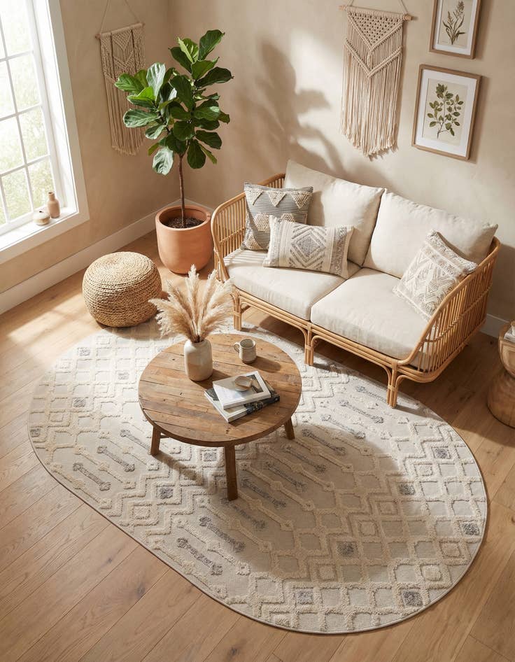 Detail image of 5' 3 x 8' Arlo Oval Rug