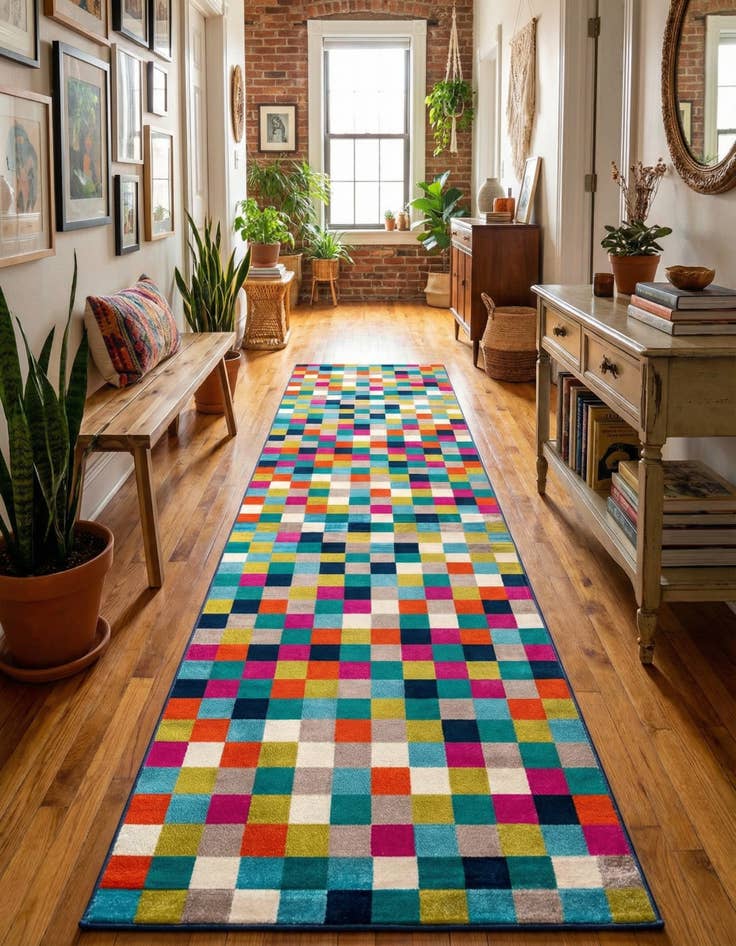 Detail image of 3' x 12' Azalea Runner Rug