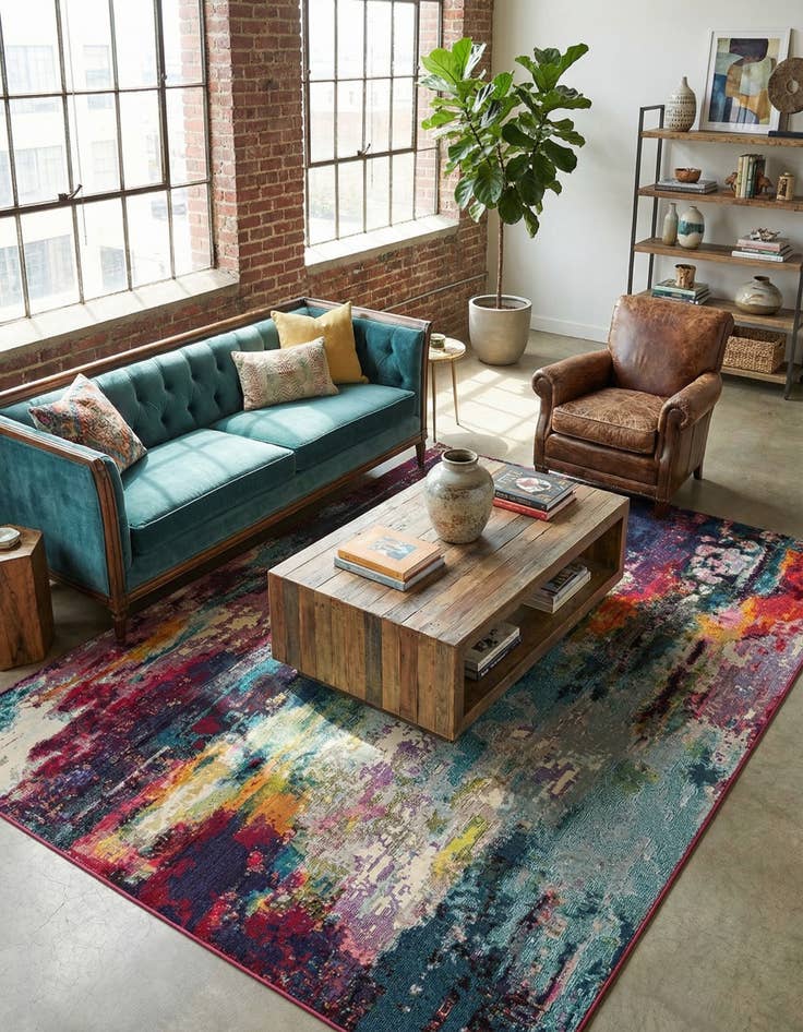 Detail image of 9' x 12' Washable Theia Rug