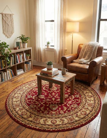 5' 3 x 5' 3 Classic Agra Round Rug