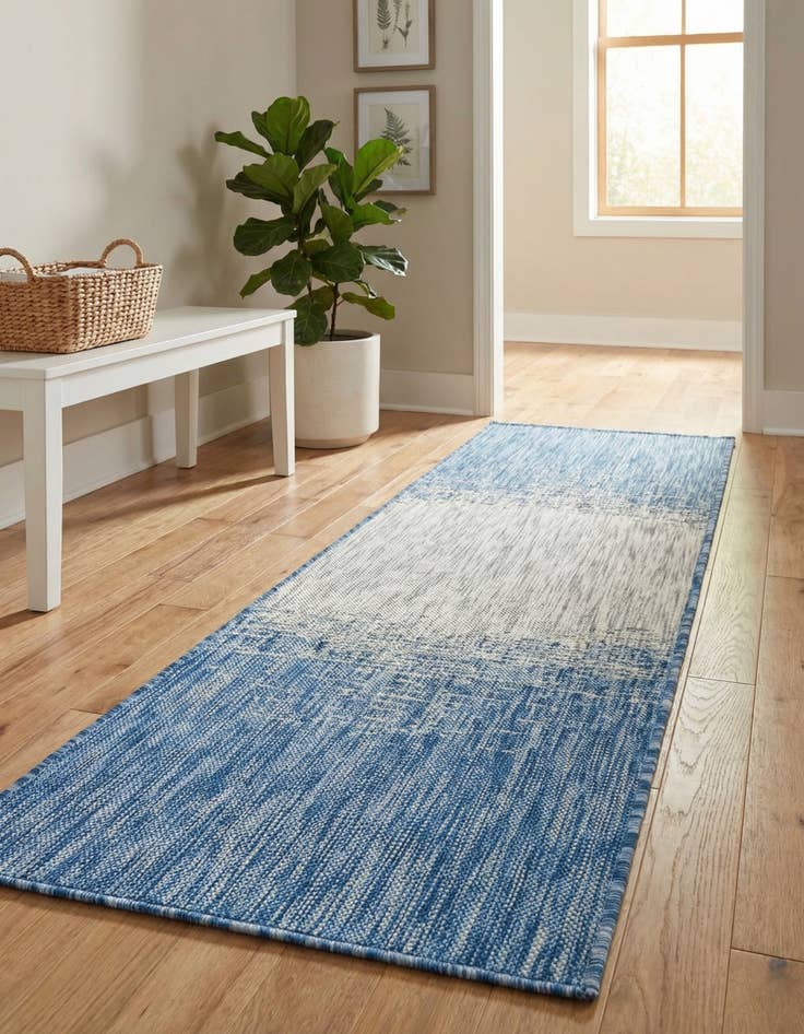 Detail image of 2' x 6' Washable Modern Indoor / Outdoor Runner Rug