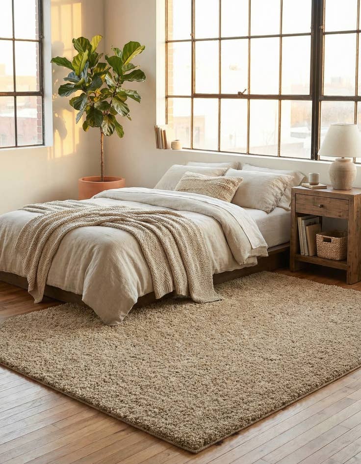 Detail image of 6' x 9' Soft Solid Shag Rug