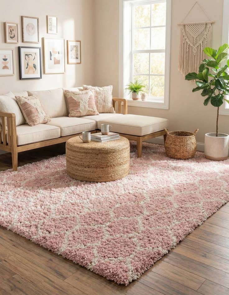 Detail image of 9' x 12' Trellis Shag Rug