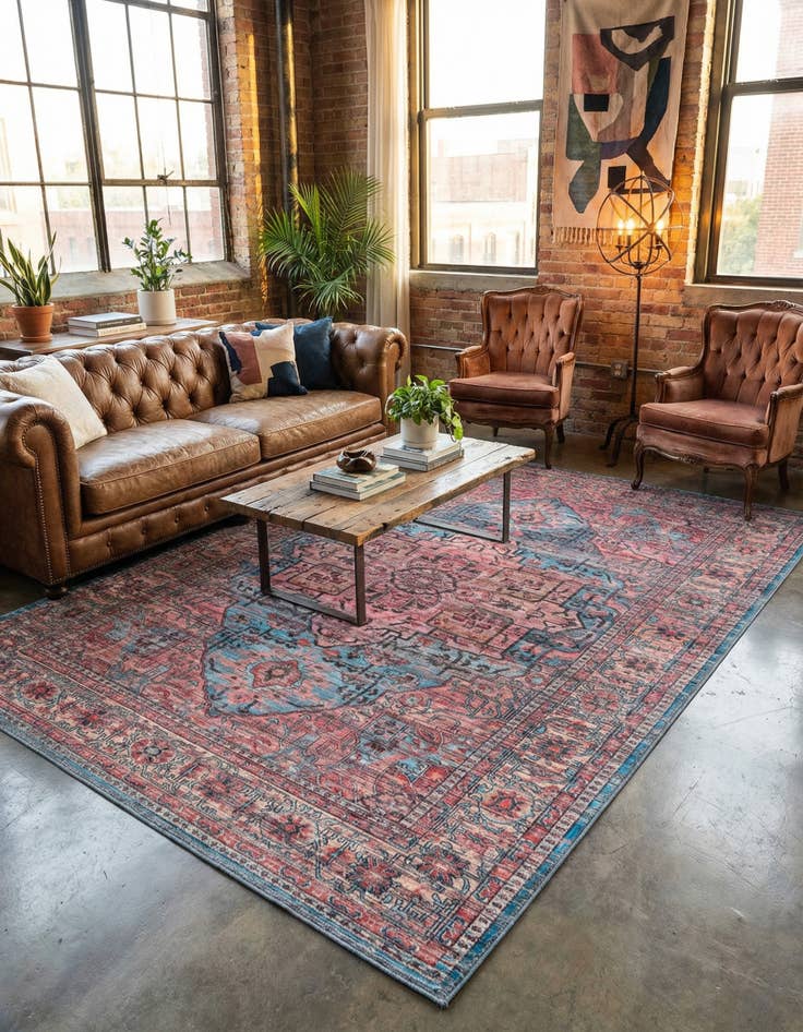 Detail image of 7' 3 x 10'  Washable Maahru Rug