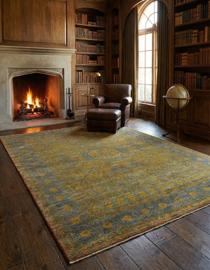 Detail image of 5' 6 x 7' 9 Hand Knotted Mamluk Ziegler Oriental Rug