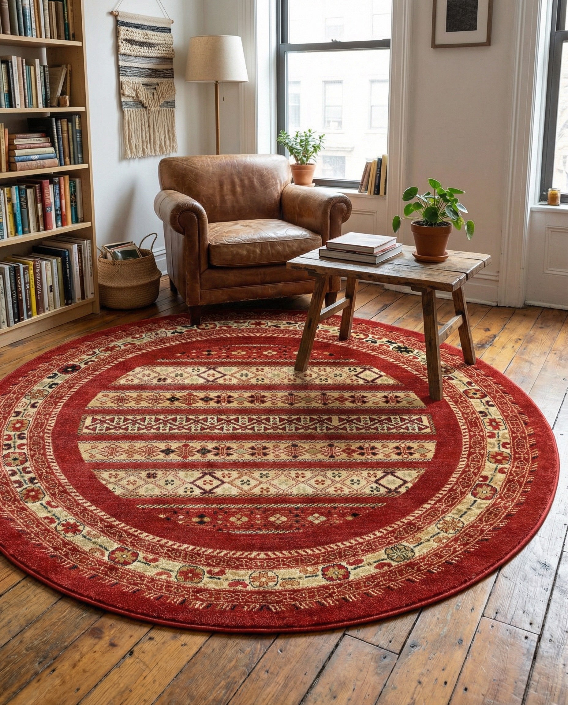 6' x 6' Kashkuli Gabbeh Round Rug