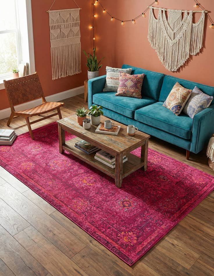 Detail image of 5' x 8' Washable Fleur Rug