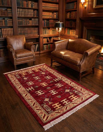 3' 3 x 5' 1 Hand Knotted Ziegler Wool Rug