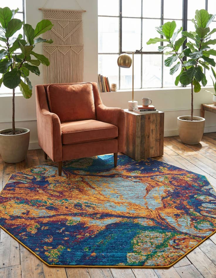 Detail image of 7' 10 x 7' 10 Calypso Octagon Rug