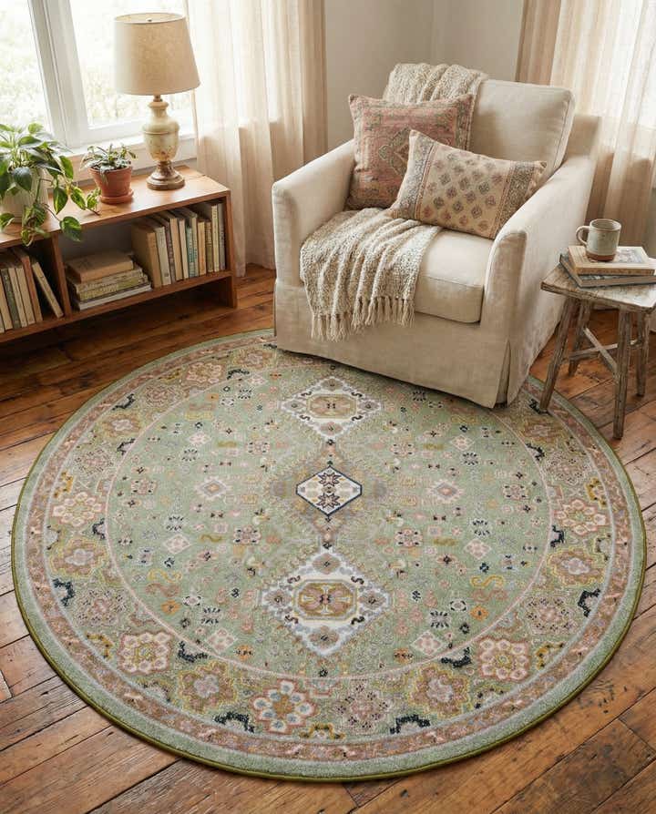5' 3 x 5' 3 Kamala Washable Round Rug