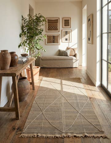 5' 10 x 12' 4 Hand Knotted Moroccan Wool Runner Rug