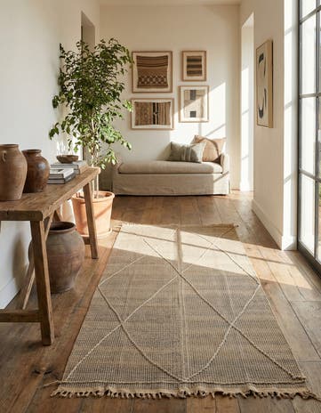 5' 10 x 12' 4 Hand Knotted Moroccan Wool Runner Rug