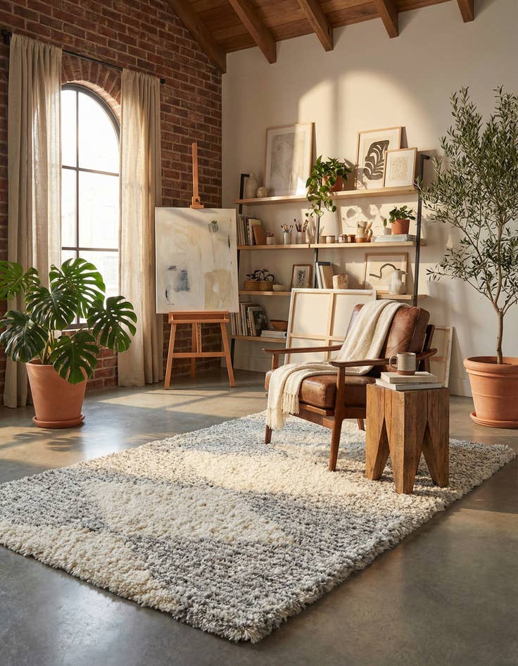 Detail image of 5' x 8' Infinity Shag Rug