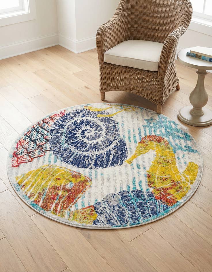 Detail image of 4' x 4' Ariel Round Rug