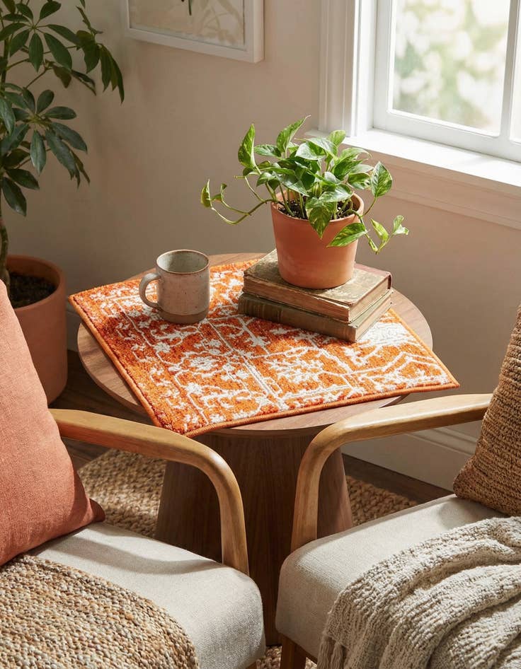 Detail image of 1' 4 x 1' 4 Modern Classical Sample Rug