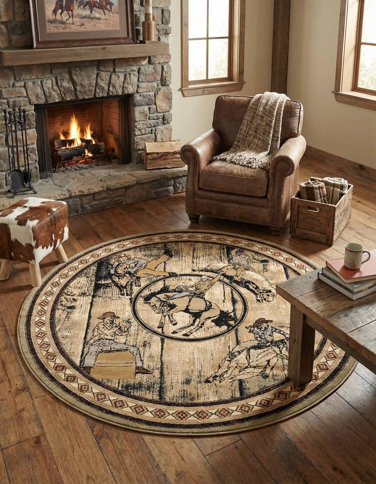 Detail image of 7' 10 x 7' 10 Pioneer Round Rug