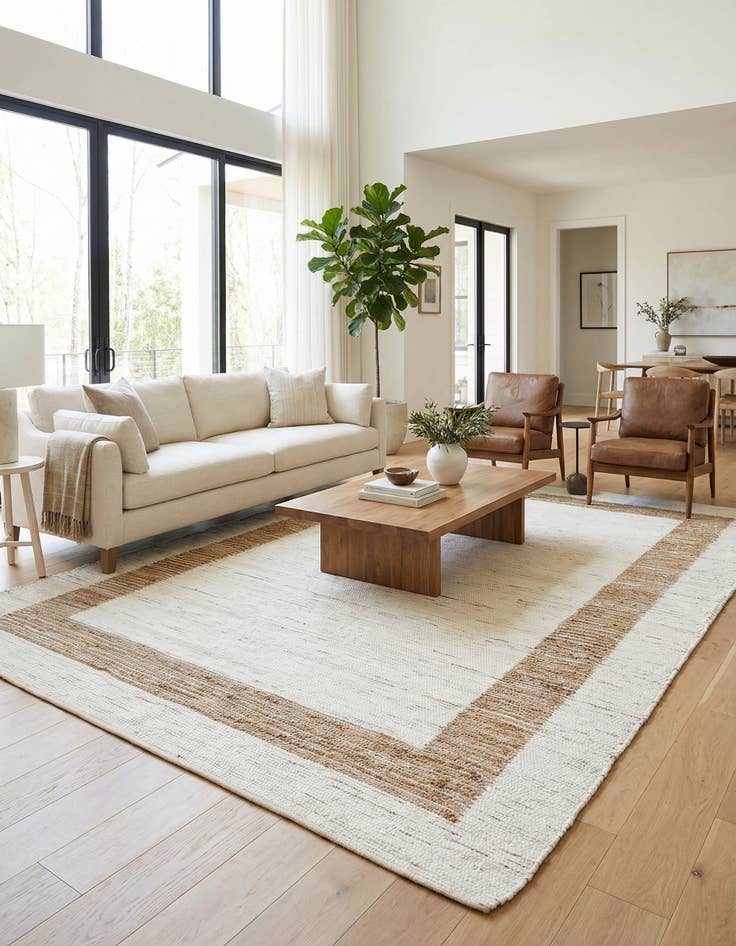 Detail image of 9' x 12'  Hand Woven Chindi Jute Rug