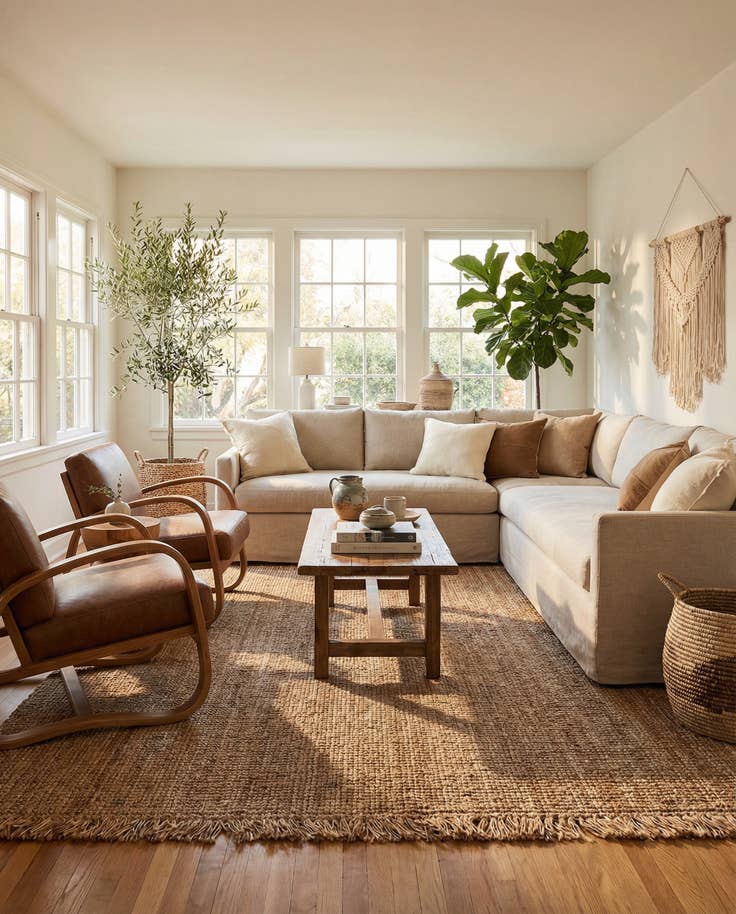 Detail image of 9' x 12' Hand Woven Chunky Jute Rug