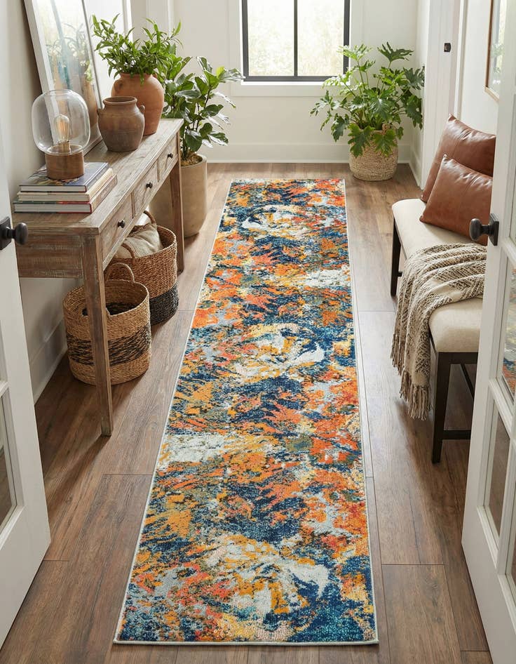 Detail image of 2' 7 x 12' Washable Vivid Runner Rug