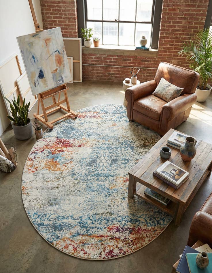 Detail image of 7' 10 x 10' Santiago Oval Rug