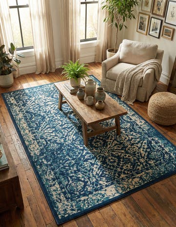 Navy Blue Stockholm Rug