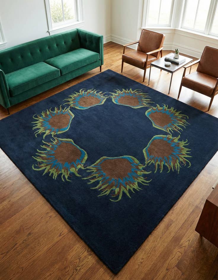 Detail image of 7' 7 x 7' 7 Luna Wool Square Rug