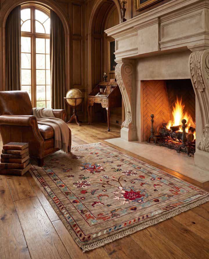 2' 11 x 4' 2 Hand Knotted Ariana Ziegler Rug
