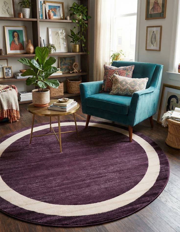 Detail image of 7' 10 x 7' 10 Angelica Round Rug