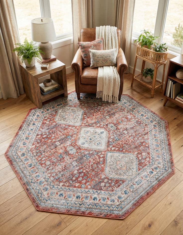 Detail image of 7' x 7' Newport Octagon Rug