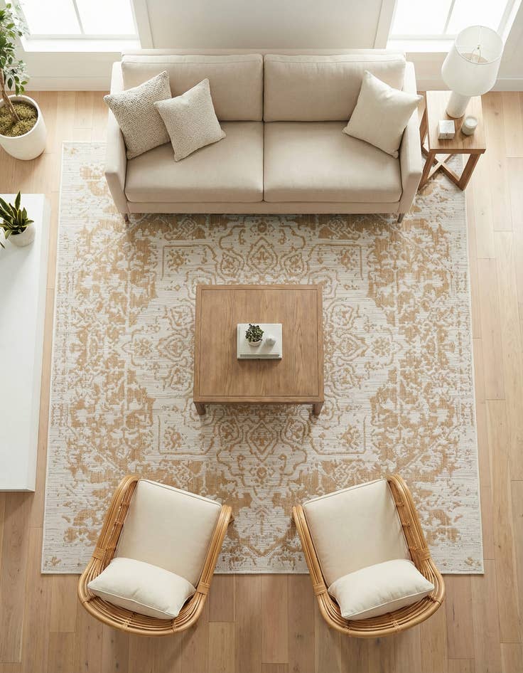 Detail image of 7' 10 x 7' 10 Easy-Clean Jill Zarin Dubai Indoor / Outdoor Square Rug