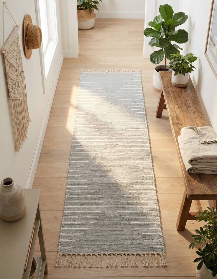 Detail image of 2' 2 x 6' 1 Chindi Cotton Runner Rug