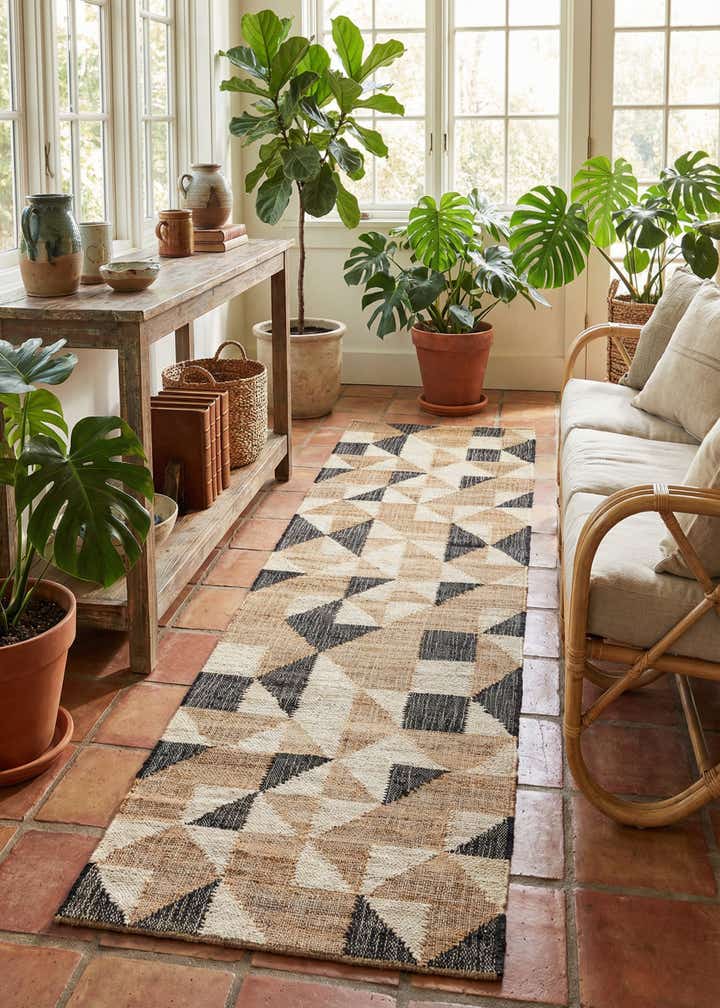 2' 7 x 10' Hand Woven Kala Handwoven Jute Runner Rug