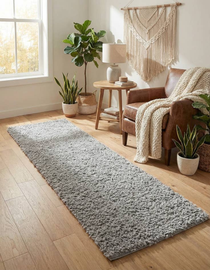 Detail image of 2' x 7' Zermatt Shag Runner Rug