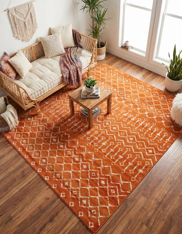 Detail image of 7' 10 x 7' 10 Kasbah Trellis Square Rug