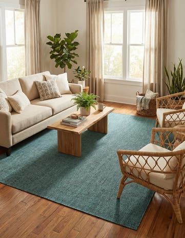 7' 10 x 10' Easy-Clean Solid Indoor / Outdoor Rug