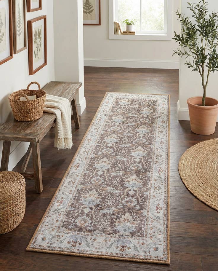 Detail image of 2' x 6' 1 Washable Timeless Runner Rug