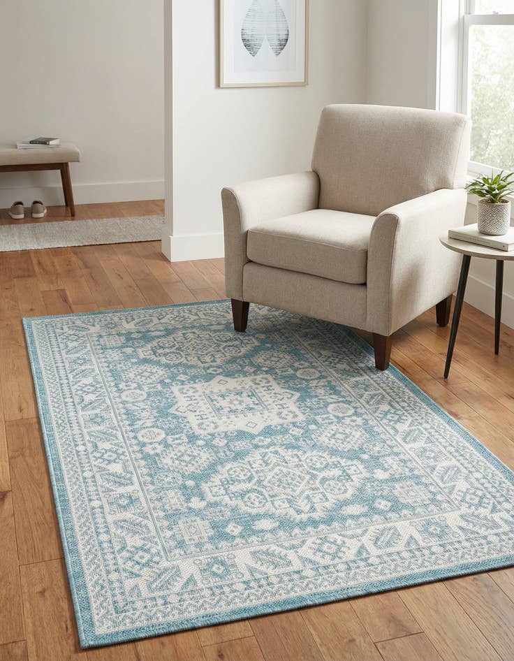 Detail image of 3' x 5' 3 Washable Aztec Indoor / Outdoor Rug