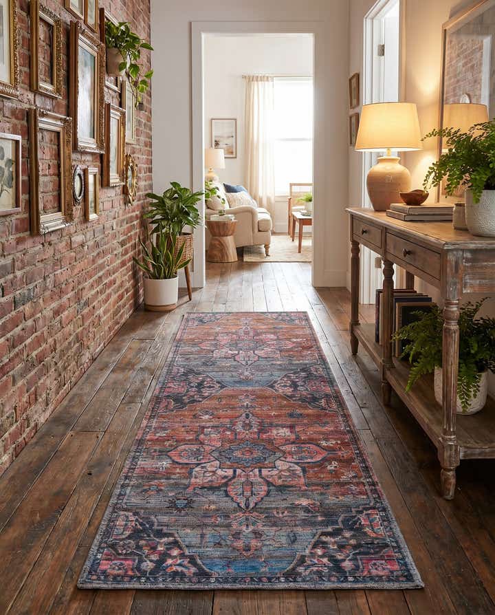 2' x 6' Washable Nostalgia Runner Rug