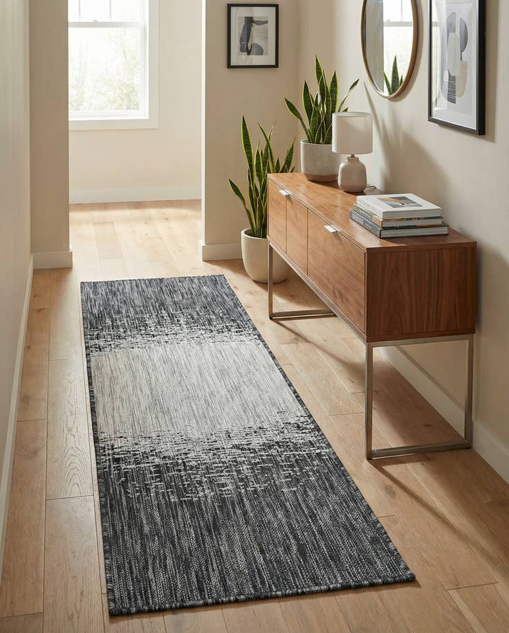 Detail image of 2' x 6' Easy-Clean Modern Indoor / Outdoor Runner Rug