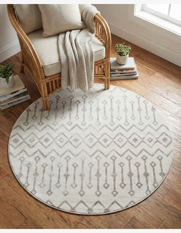 3' x 3' Bohemian Trellis Round Rug
