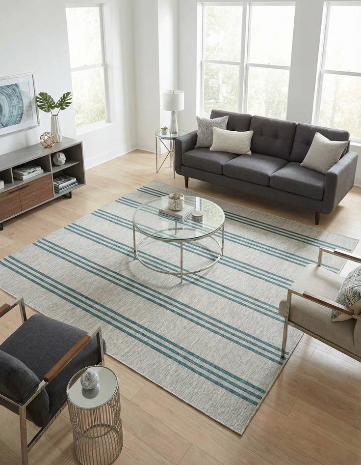 Detail image of 7' 10 x 7' 10 Washable Jill Zarin Anguilla Indoor / Outdoor Square Rug
