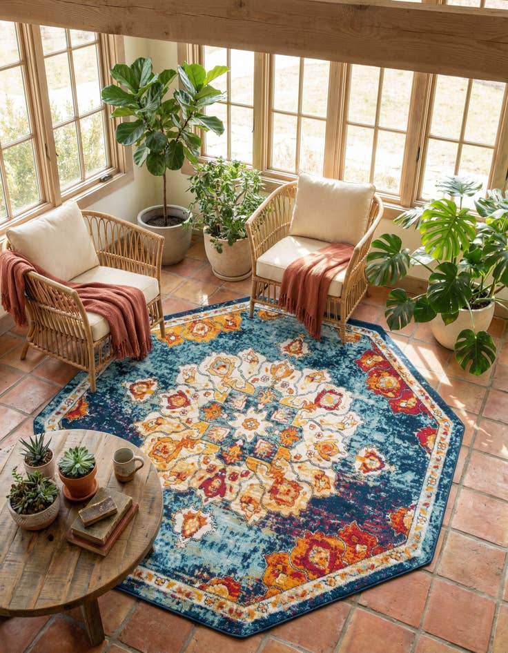 Detail image of 7' 10 x 7' 10 Parker Octagon Rug
