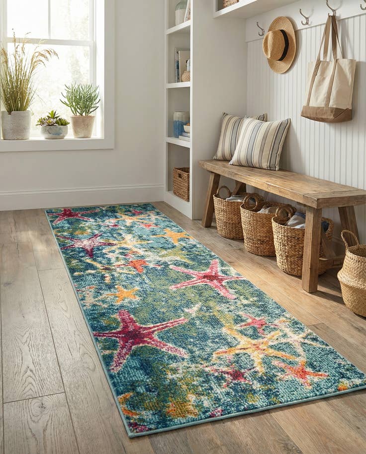 Detail image of 2' x 6' Washable Amalfi Runner Rug