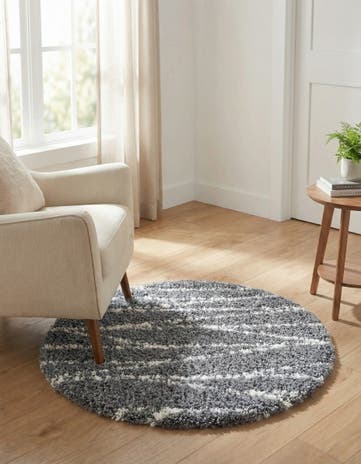 3' 3 x 3' 3 Serenity Shag Round Rug