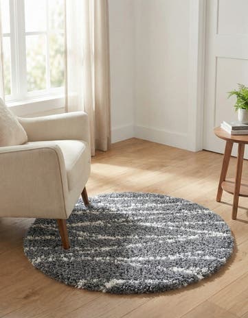 3' 3 x 3' 3 Serenity Shag Round Rug