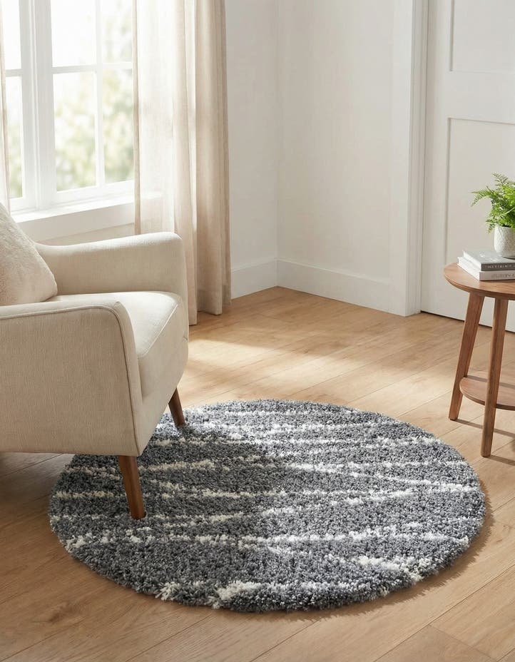 3' 3 x 3' 3 Serenity Shag Round Rug
